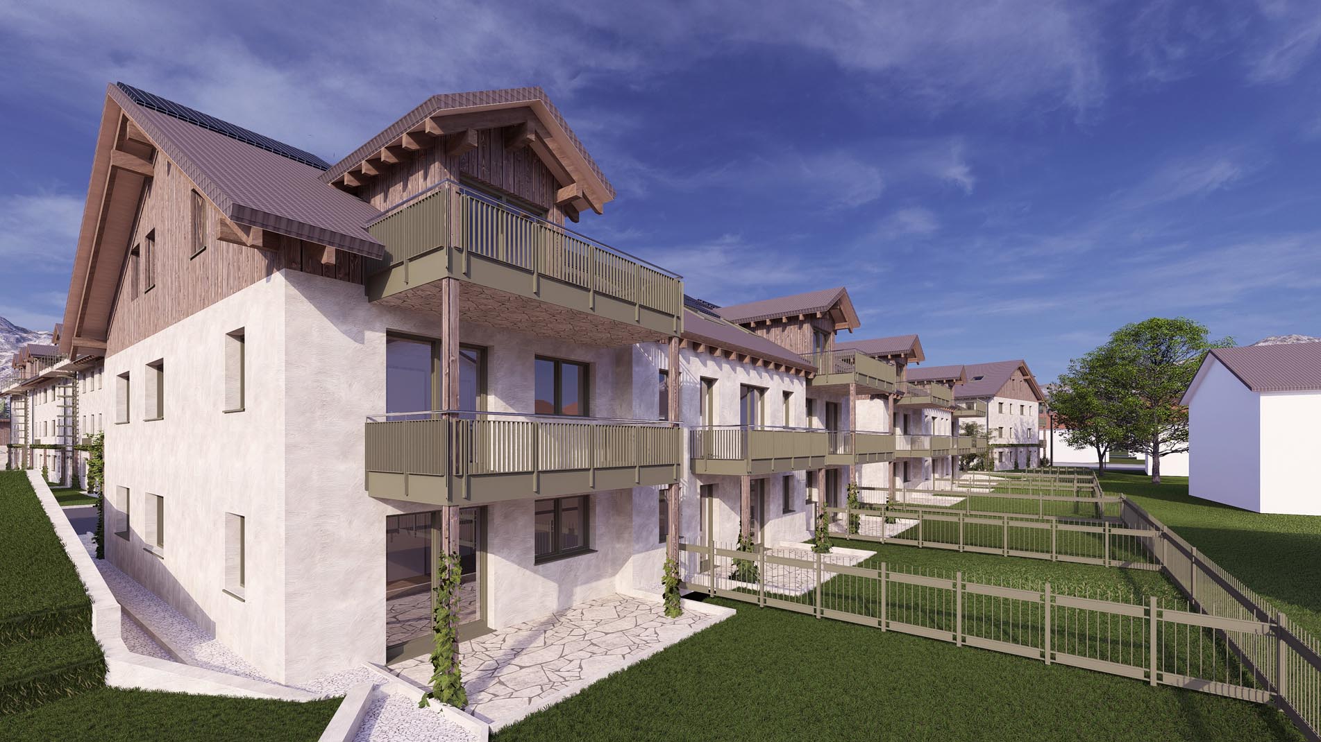 Alpenländische Wohnanlage mit Balkonen Milena Immobilien